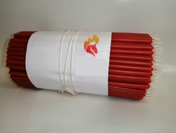 Свечи восковые красные №80 ОПТОМ - 1 кг., 200 шт.